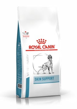 A photo of the Royal Canin veterinary diet skin support range of pet food