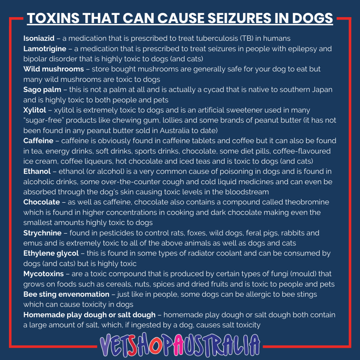 can toxins cause seizures in dogs